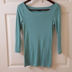Boat neck 3/4 sleeve top